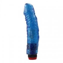 Buigzame blauwe jelly vibrator