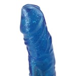 Buigzame blauwe jelly vibrator