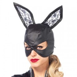 Kunstleren Bunny Masker - Zwart