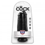 King Cock 7 - Two Cocks One Hole - Zwart