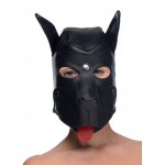 Strict Leather Puppy Play Masker Met Oren En Tong